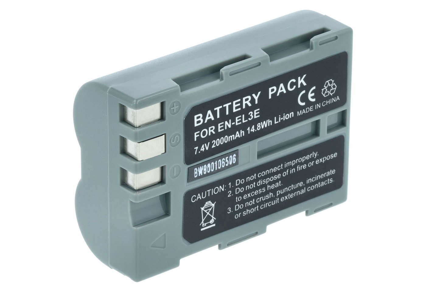 vhbw Akku Ersatz für Nikon EN-EL3e, EN-EL3, EN-EL3a für Digitalkamera / Kamera-Akku Akku Li-Ion 2000 mAh (7,2 V, 1 St), Leistungsfähiger Austausch-Akku für Digitalkamera, Spiegelreflexkamera Bild 5