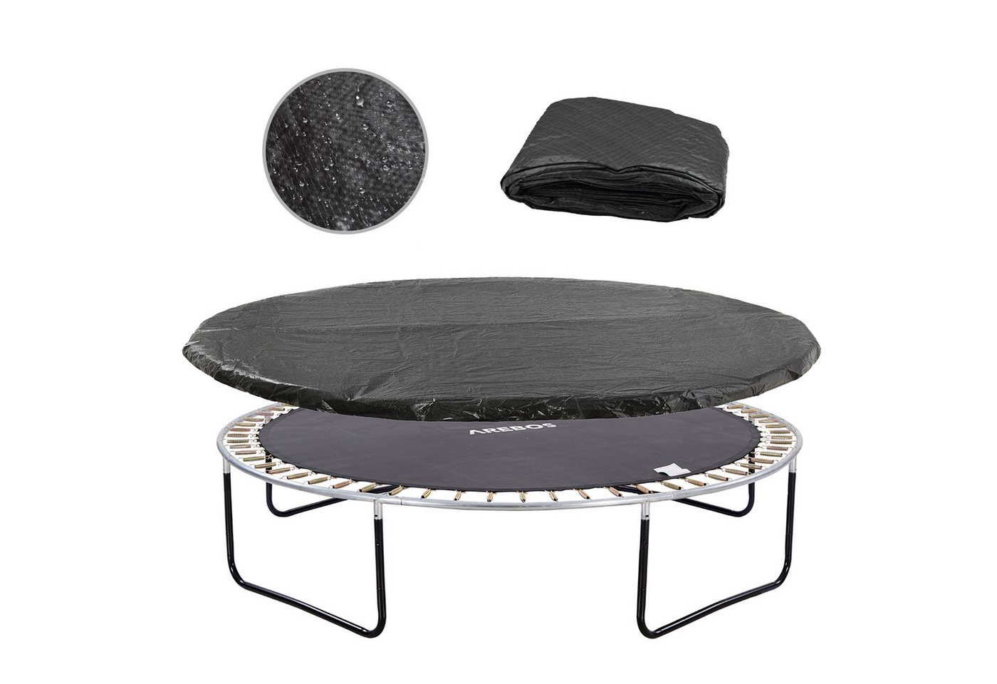 Arebos Trampolin-Abdeckplane UV-beständig, Witterungsfest, Regenschutz, Staubschutz (Packung) Bild 4