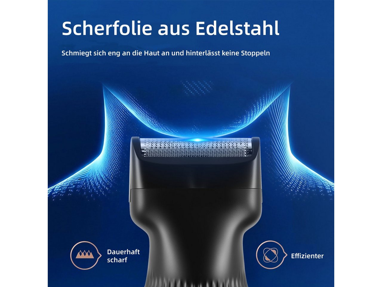 HATTEKER Bartschneider HT-6503, Haarschneider, Rasierer & Nasenhaartrimmer, 3-in-1 Herren-Pflegeset Bild 2