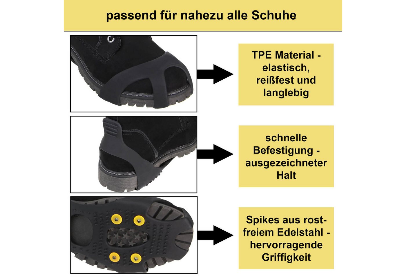 ALPIDEX Spikes ALPIDEX Anti Rutsch Schuh Spikes Ice Grips in verschiedenen Größen Bild 2