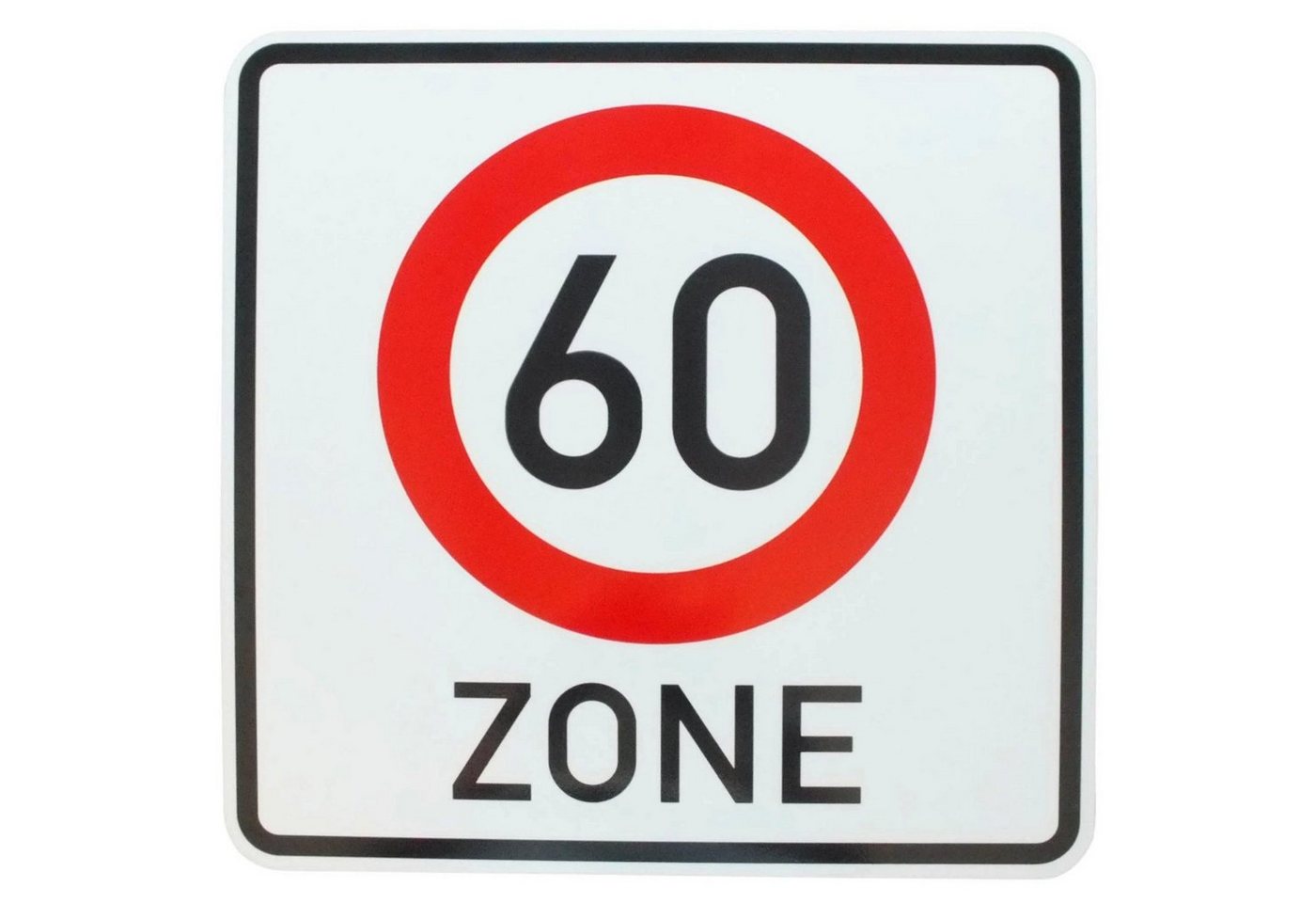 BauSupermarkt24 Verkehrsschild ORIGINAL Verkehrszeichen Nr. 274.1- " ANFANG ZONE 60 km/h
