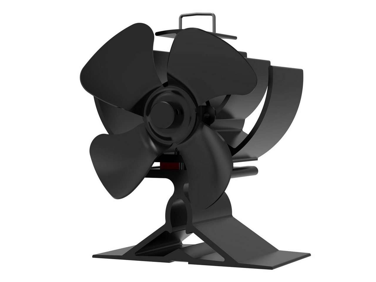 SunJas Kaminventilator 4 Flügel Ofenventilator Ohne Strom, Wärmebetriebener, Leiser, Mini Kaminlüfter,Umweltfreundlich für Pellet/Holzbrenner/Kamin Bild 3