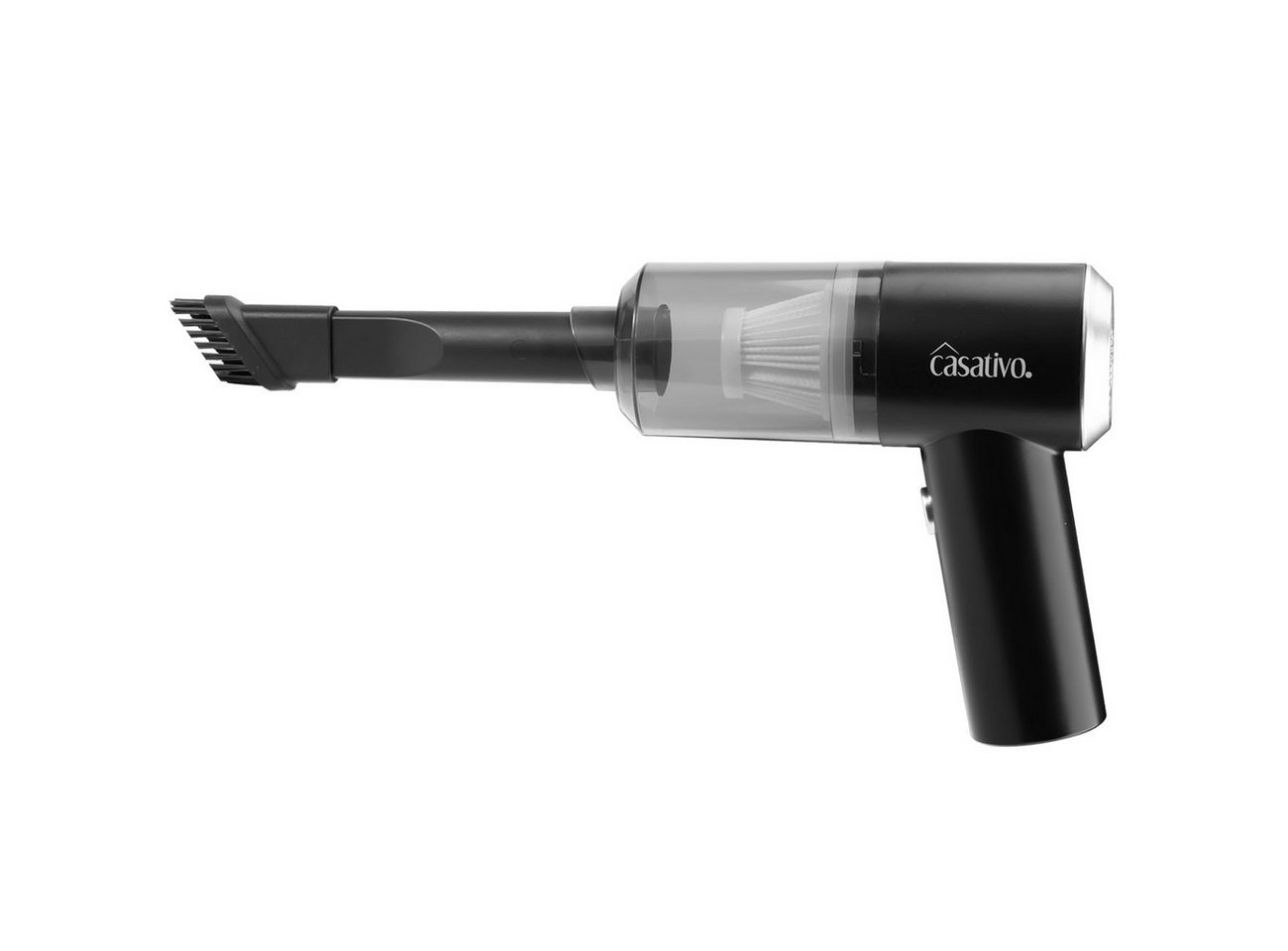 Casativo Akku-Handstaubsauger Akku-Handstaubsauger 50W mit LED & HEPA-Filter 3kPa Saugkraft Schwarz, 50 W, beutellos, Minisauger kabellos/15 Min. Laufzeit/leicht (310 g)/80db Bild 2