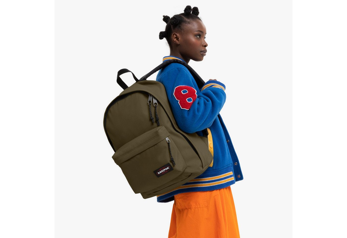 Eastpak Freizeitrucksack OUT OF OFFICE, Unisex Cityrucksack, Schulrucksack mit Logo-Aufnäher & 14" Laptopfach Bild 2