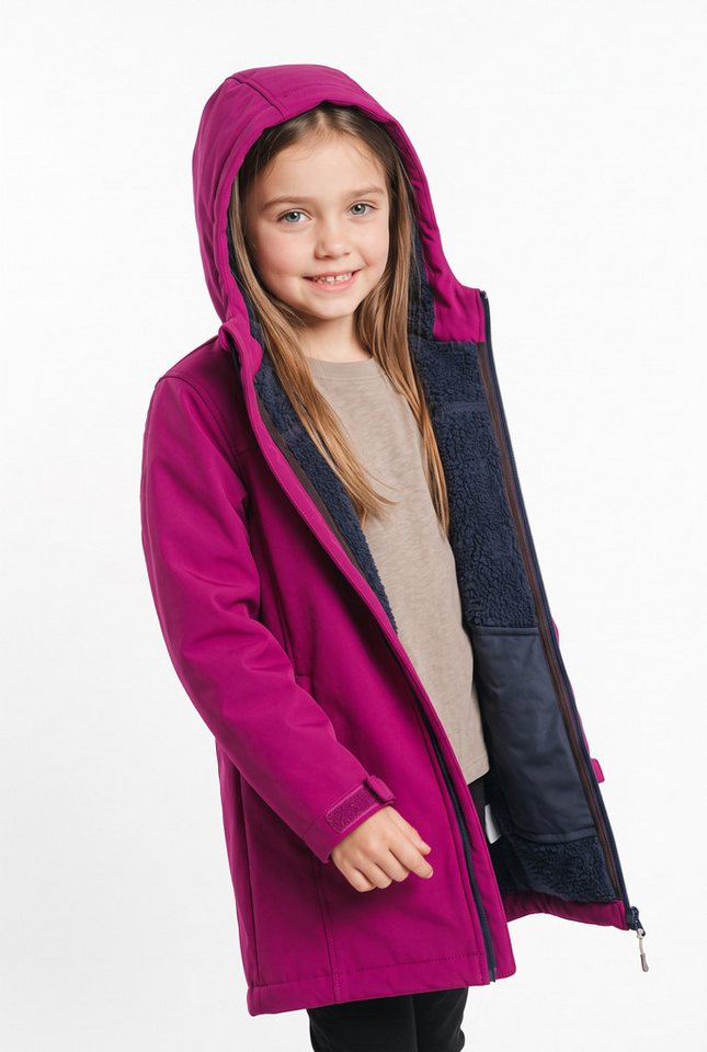 TROLLKIDS Softshellmantel GIRLS KRISTIANSAND COAT Softshellmantel, normal lang, aus Polyester und Elasthan, wasserdicht Bild 4