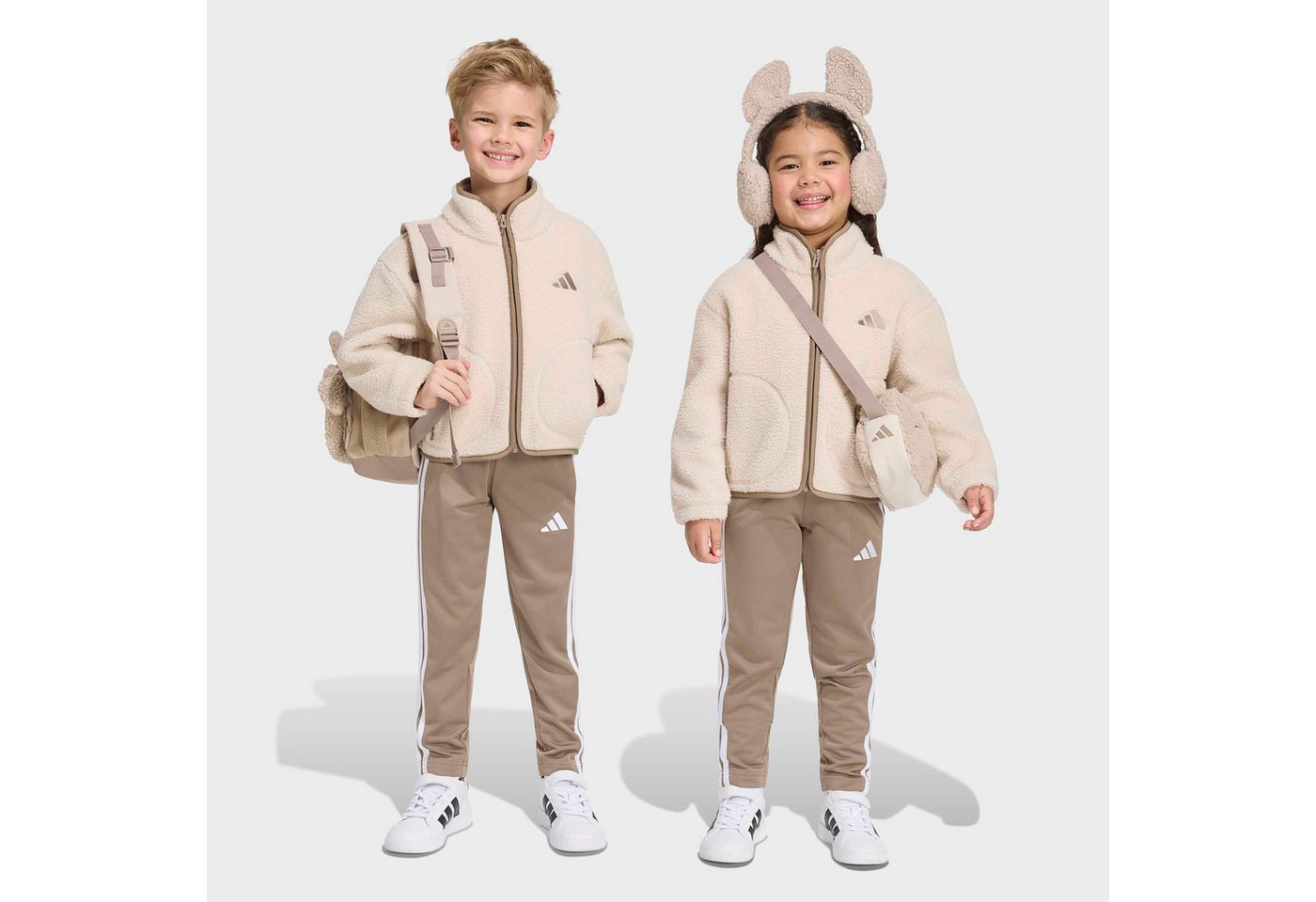 adidas Sportswear Outdoorjacke ALPAKA SHERPA für Kinder, mit Reißverschluss, aus Polyester, neutraler Schnitt