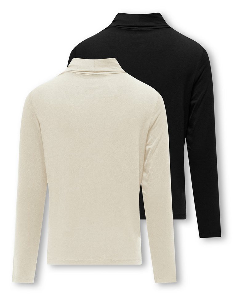 KIDS ONLY Rollkragenshirt KOGLELA L/S ROLLNECK TOP 2-PACK JRS (Packung, 2-tlg) Viskosemischung Bild 4