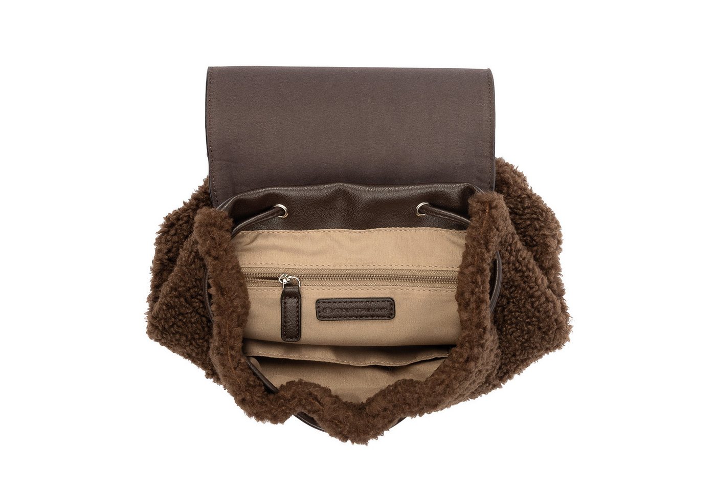 TOM TAILOR Rucksack Zelina, Damen Freizeitrucksack, Cityrucksack in Plüsch-Optik Bild 5
