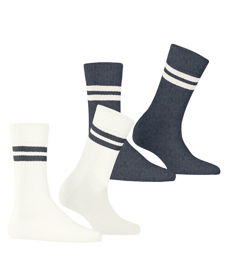 Esprit Tennissocken Tennis Stripe (2 Paar) mit Kontraststreifen, sportliches Design, perfekte Passform