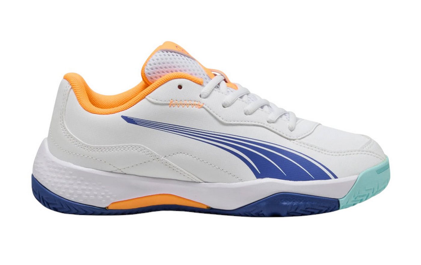 PUMA Padelschuhe Nova Smash Allcourt 2025 weiss/bunt Jungen Tennisschuh Bild 5