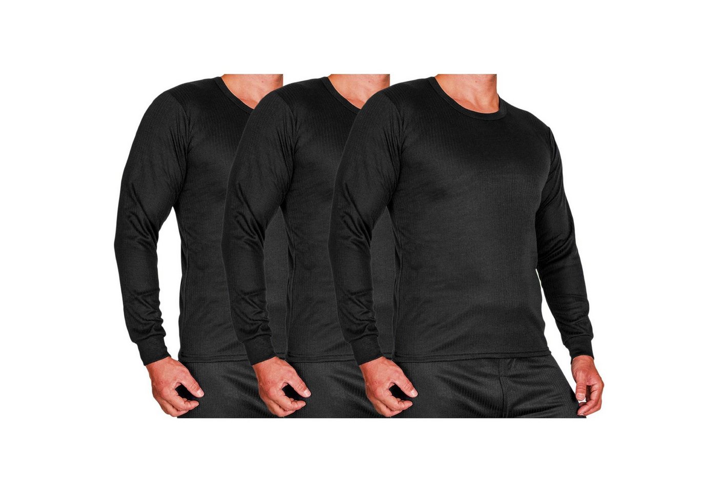 TEXEMP Thermounterhemd 3er Pack Thermo Unterhemden Unterwäsche Thermounterwäsche Fleece (3-St) Innenfleece