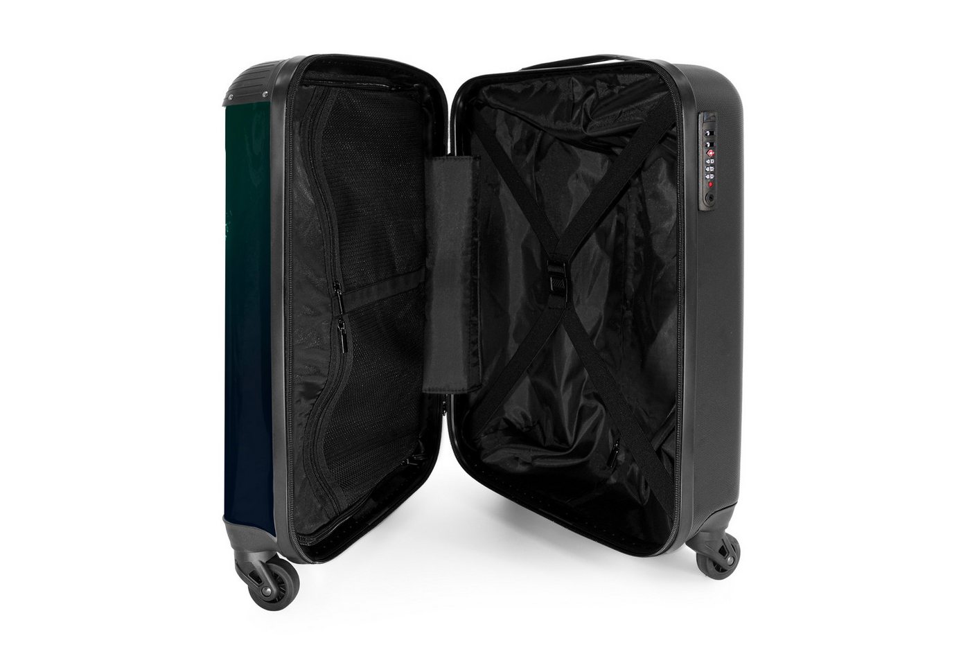 NoBoringSuitcases.com© Kinderkoffer Fußballer kickt mit Gewalt in digitaler Form 55x35x20cm, Handgepäck Koffer, Hartschalenkoffer Kinder, Reisekoffer Jungen Bild 2