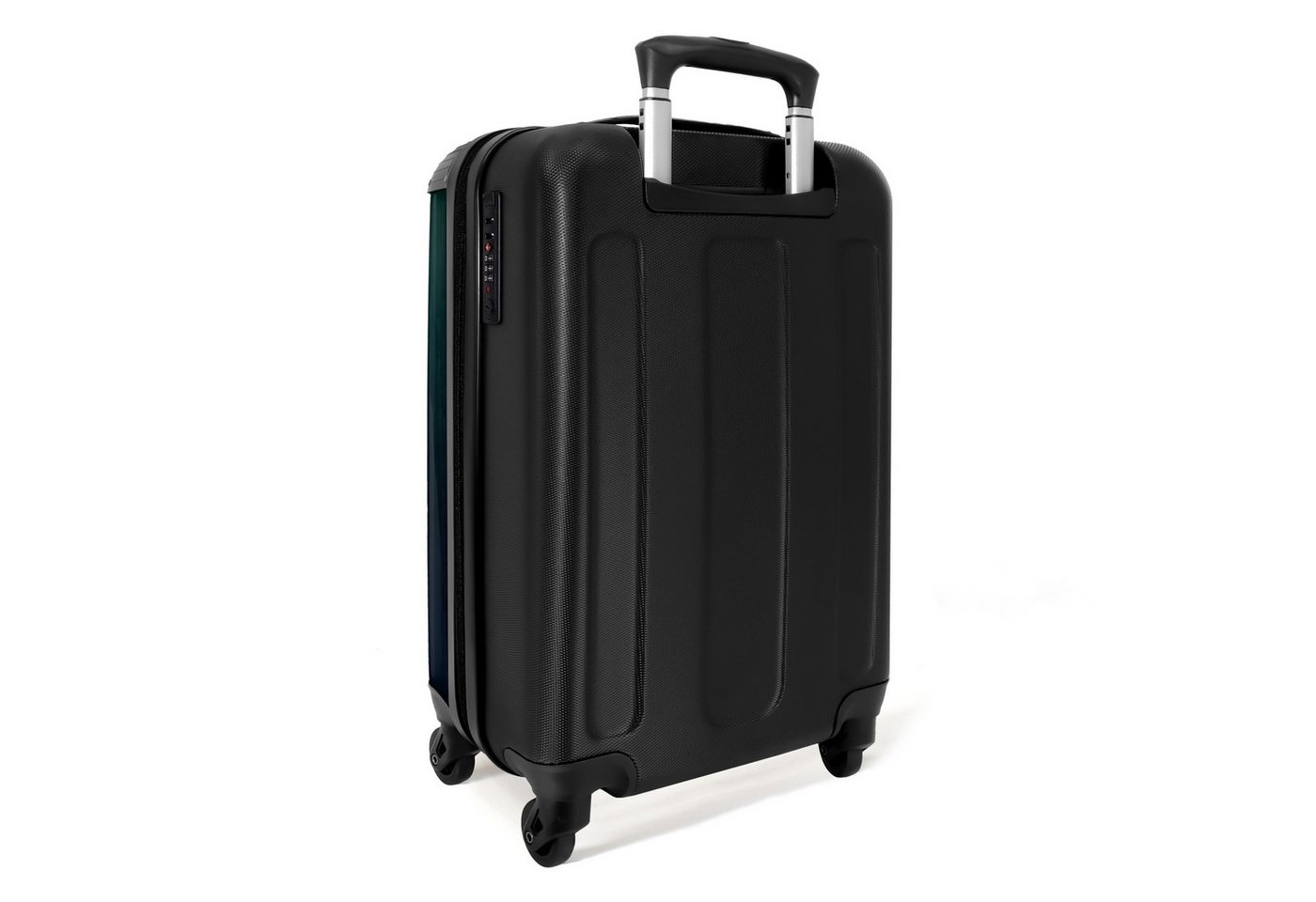 NoBoringSuitcases.com© Kinderkoffer Fußballer kickt mit Gewalt in digitaler Form 55x35x20cm, Handgepäck Koffer, Hartschalenkoffer Kinder, Reisekoffer Jungen Bild 4