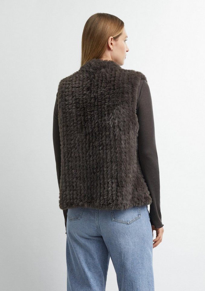 comma Outdoorjacke Outdoor-Weste Fake-Fur-Weste