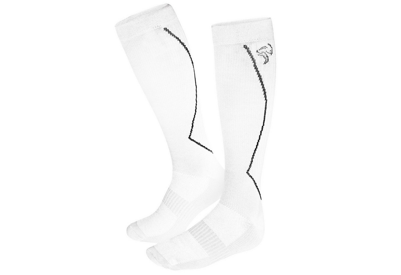 Black Snake Laufsocken Kompressionssocken Damen und Herren mit Stützzonen an Wade und Spann (Socken-Set, 2-Paar, Weiß 35/38) Atmungsaktives Funktionsmaterial mit gepolsterter Sohle und Zehennaht Bild 4