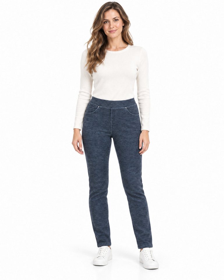 Kendindza Collection Thermohose Damen Winter gefüttert warm Thermoleggings Winterhose Stretch gefütterte Thermo Hose, Thermo Leggings Winter mit Gummibund Bild 2