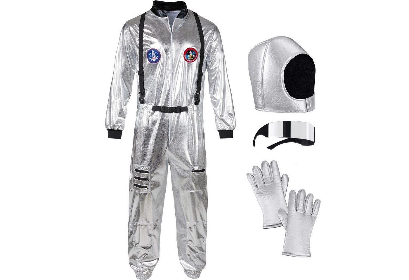 dressforfun Kostüm Unisexkostüm, Ideal für Fasching, Karneval und Mottofeiern., Futuristischer Look, Unisex-Design, hoher Komfort, pflegeleicht