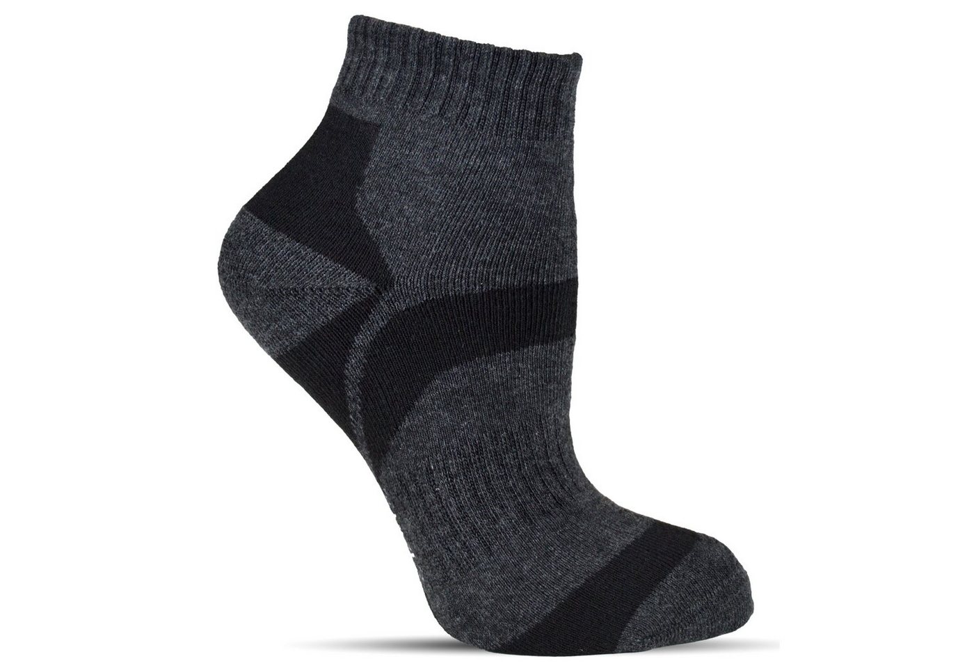 Socked Thermosocken Herren Kurzsocken Winter (10-Paar) Thermo-Sneaker, Quarter-Socken, Vollfrottee Innenfutter