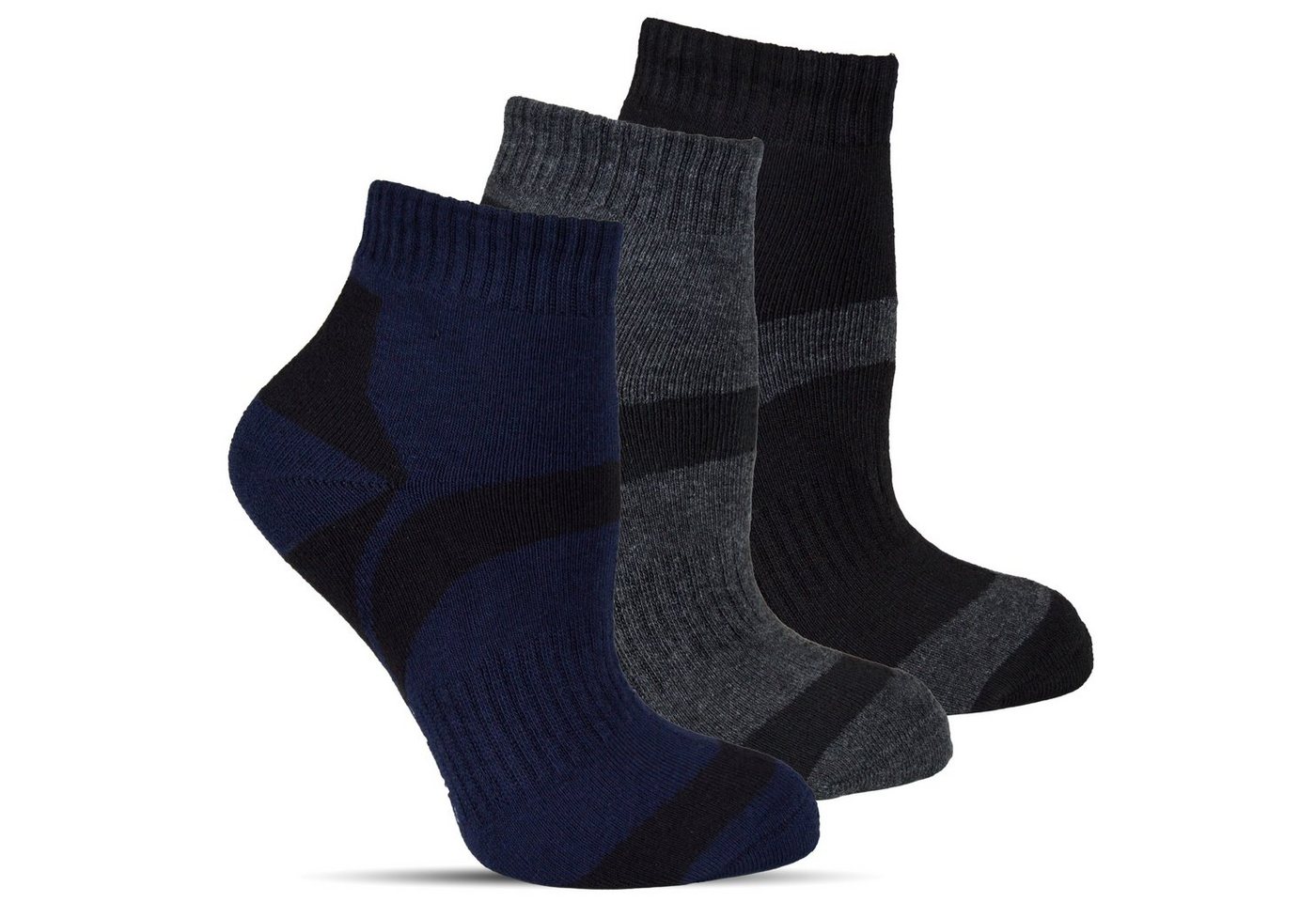 Socked Thermosocken Herren Kurzsocken Winter (10-Paar) Thermo-Sneaker, Quarter-Socken, Vollfrottee Innenfutter Bild 4