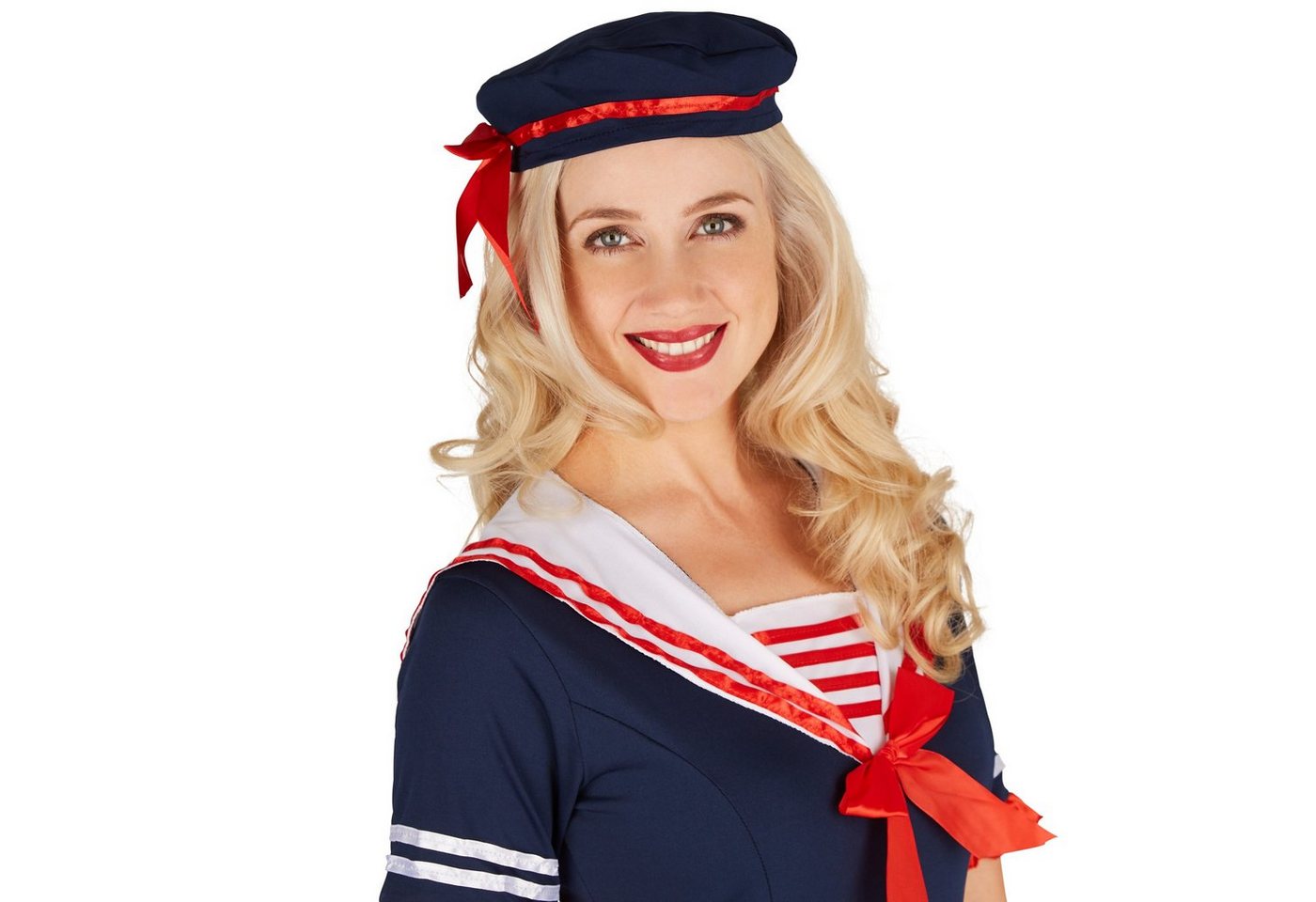 dressforfun Kostüm Matrosin/Seefahrerin, in blau/rot/weiß, Gr. XL, Süßes Kleid, Inkl., Das Kostüm ist auch für Mottopartys bestens geeigent, Marinelook Bild 4