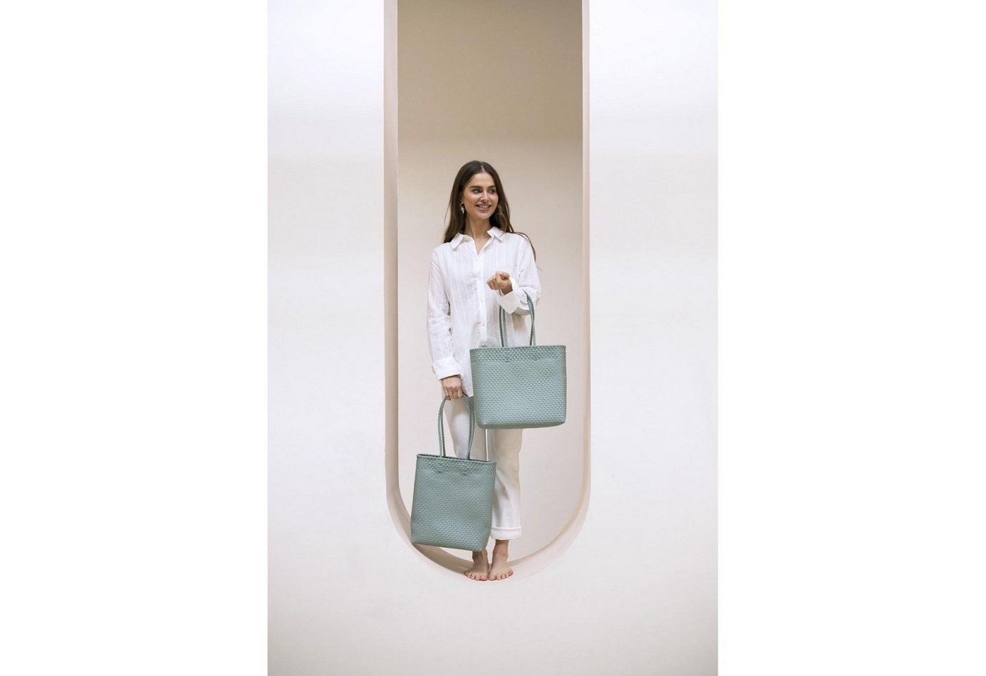 Handed By Einkaufskorb Handed By Shopper Solo Sage Green (M)