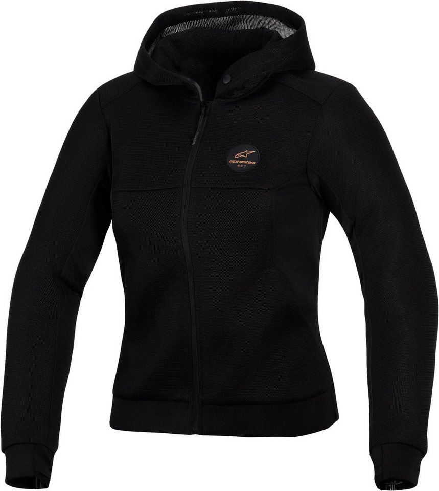 Alpinestars Motorradjacke Stella Chrome Superairflow Damen Motorrad Zip Hoodie Airbag vorbereitet,Ellenbogenprotektoren enthalten,Schulterprotek Bild 5