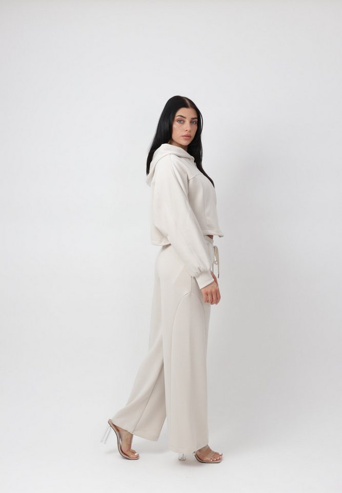 Elara Sportanzug — Damen 2-Teiler Set mit Hoodie & Wide Leg Hose Bild 5