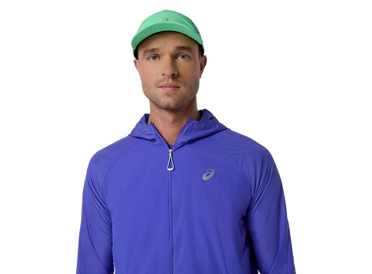 Asics Laufjacke Asics Road Packable Jacket Cobalt Burst Illuminate Green Bild 2