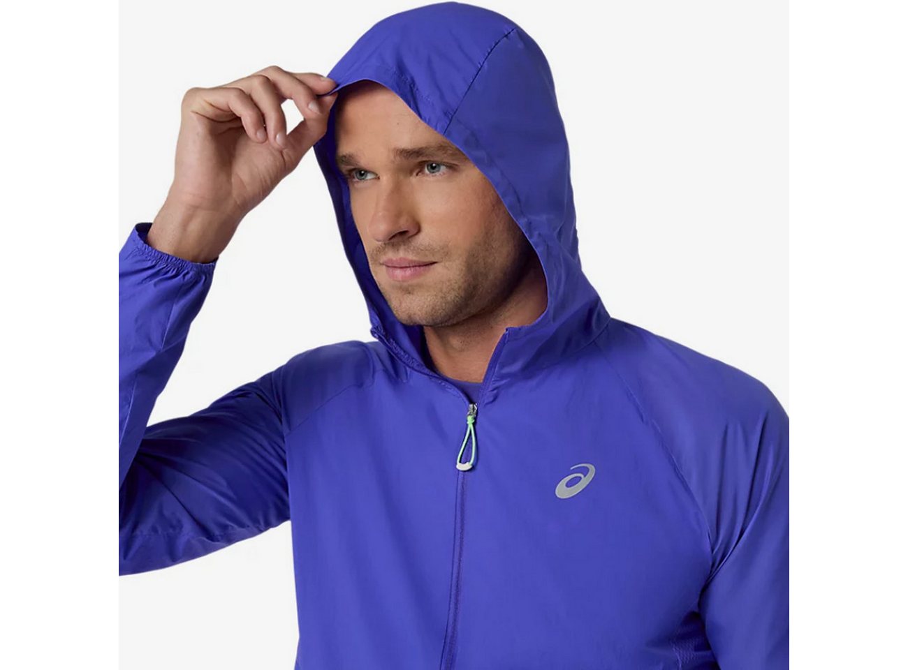 Asics Laufjacke Asics Road Packable Jacket Cobalt Burst Illuminate Green Bild 5