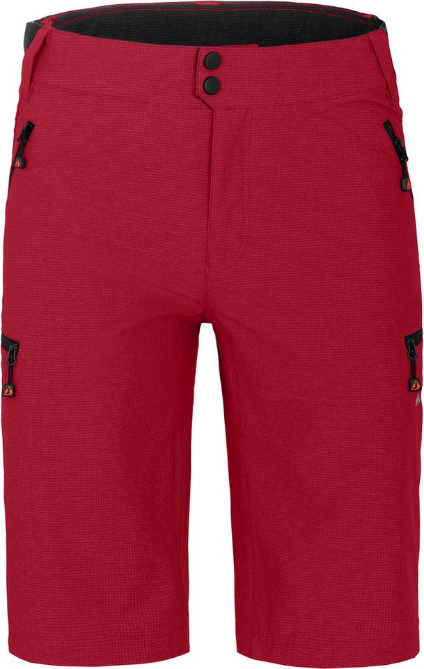 Bergson Fahrradhose PATTI Bermuda Herren Radshorts, strapazierfähig, elastisch, Normalgrößen, rot Bild 4