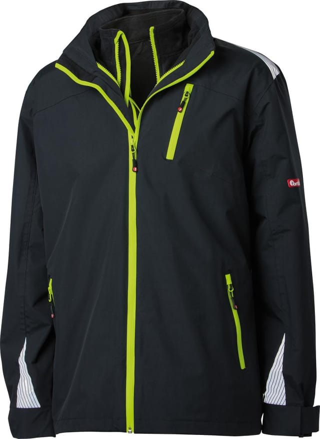 3-in-1Jacke 24, schw./lime,Gr.3XL - Fortis