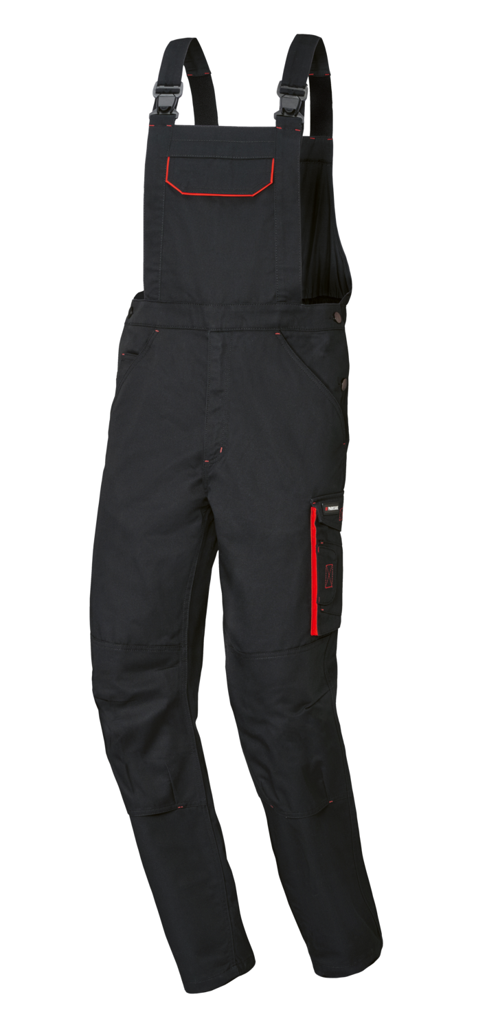 PARKSIDE® Gefütterte Herren Arbeitslatzhose (Schwarz/Rot, XL (56/58)) Bild 3