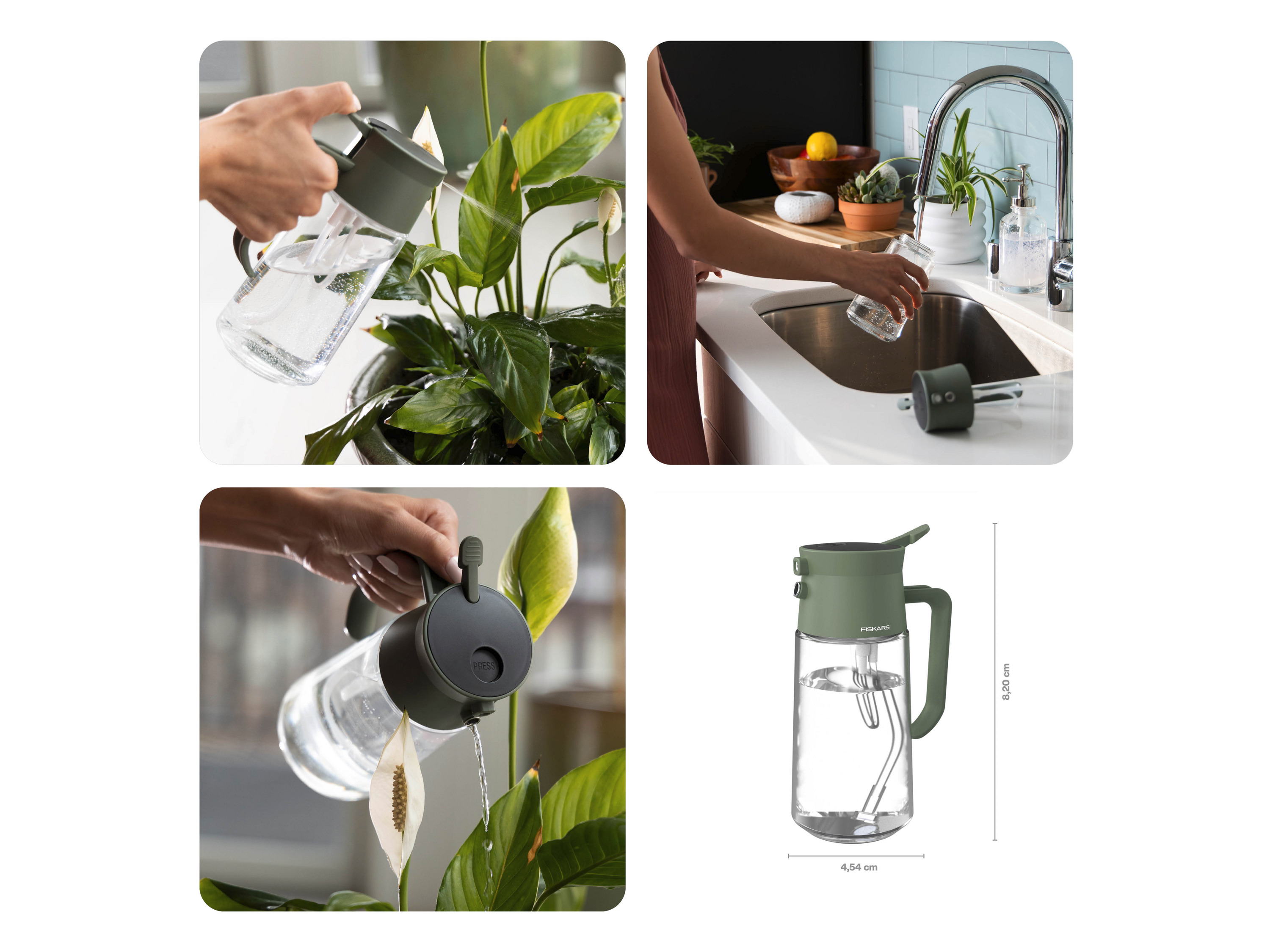 FISKARS Plant Care Gieß- und Befeuchtungskaraffe mit Sprühfunktion 0,5 l Bild 3