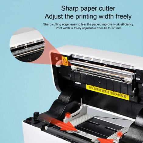 Tdl406 Kabelloser Bluetooth- Und Usb-thermodrucker, Kompatibel Mit Etiketten Von 40–120 Mm, Für Den Versand, 100–240 V Eu-stecker