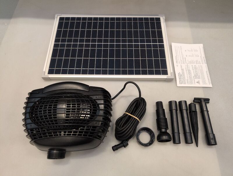 [neuwertig] B-ware Esotec Garda 101762 Solar-bachlaufpumpenset Solar-springbrunnen Pumpe Brunnen