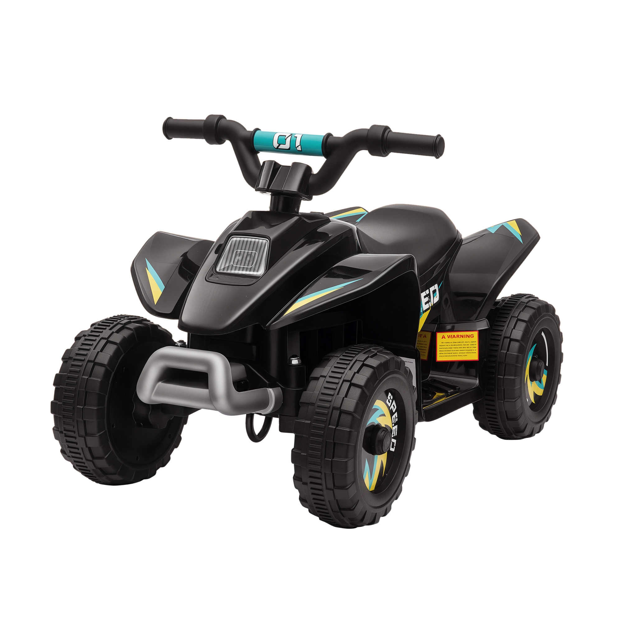 Elektrisches Kinderquad Für Kinder Von 18-36 Monaten, 6v-fahrzeug Mit Vorwärts-/rückwärtsgang, Abmessungen 72x40x45,5 Cm, Farbe: Schwarz.