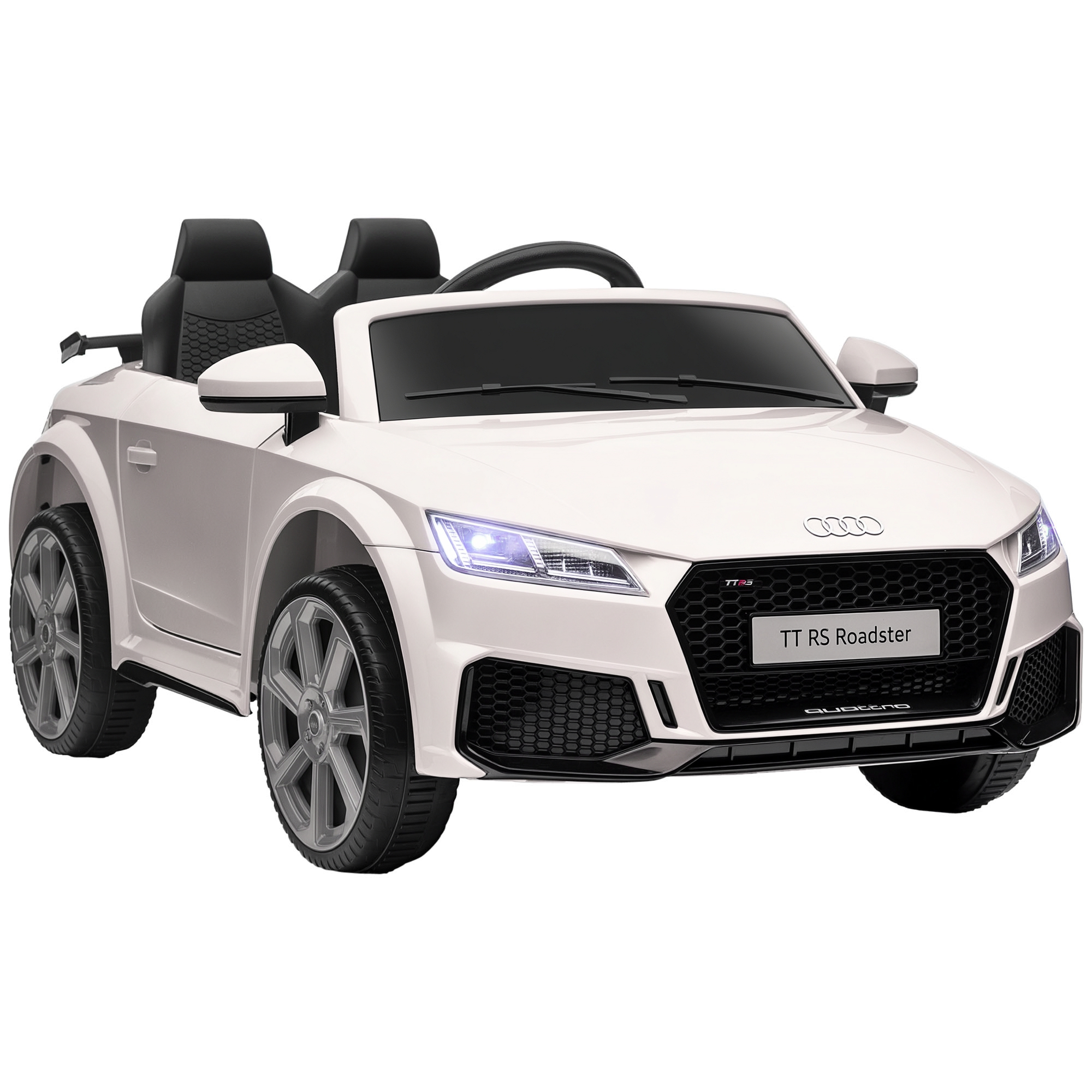 Audi Tt Rs Elektro-kinderauto, Fernbedienung, Led-beleuchtung, Usb-anschluss, Weiß, 3 Km/h