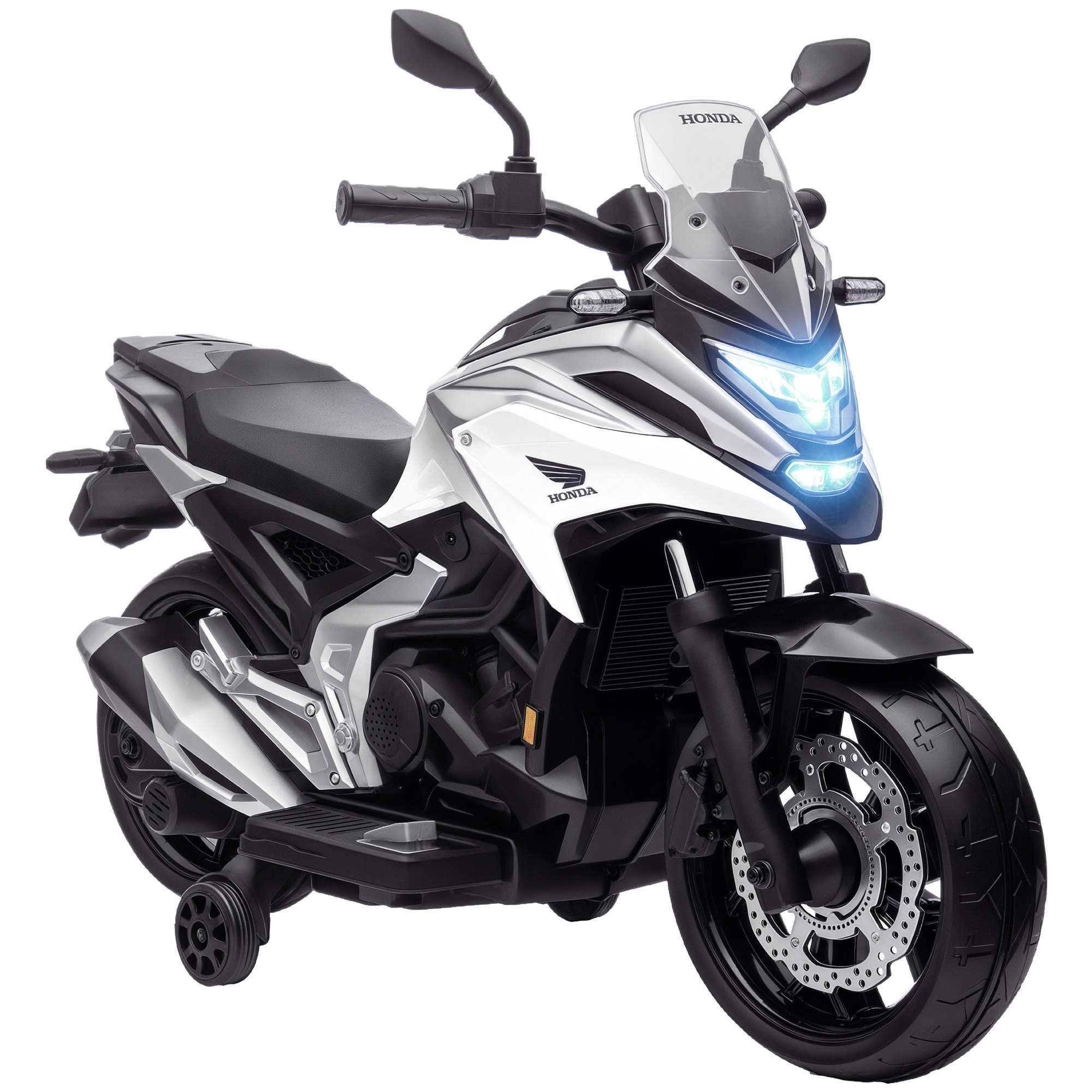 Honda Kinder-elektromotorrad, Max. 30 Kg, 3–6 Jahre, Mit Musik Und Licht, 3 Km/h, Weiß