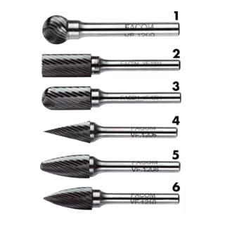 FACOM Hartmetallfräser 12 mm zylinderförmig, Nr. 2