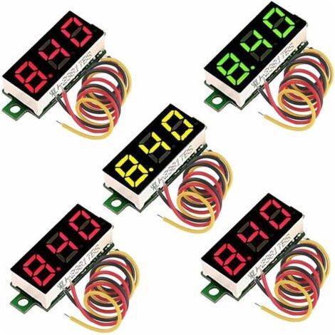 5pcs Digital Dc Voltmeter 0.28 Inch 3-wire 2.5v-30v Mini Digital Dc Voltmeter Voltage Tester Meter,led Mètre De Tension Numérique