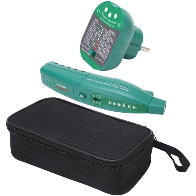 MS5902 Automatischer Leistungsschalter-Sicherungsdetektor, Leistungsschalter-Detektor, Steckdosentester, EU-Stecker 110–250 v - Lntyq