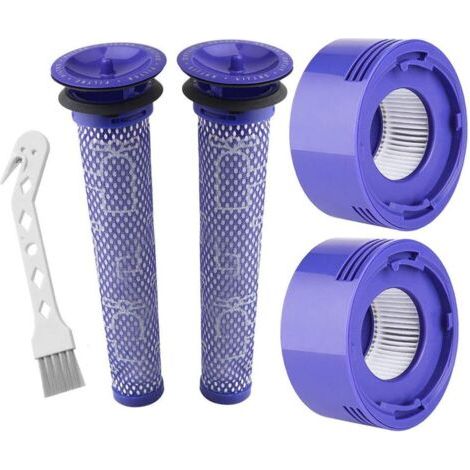 Lemige Lot De 2 Pré-filtres Et 2 Filtres Hepa Pour Aspirateur Dyson V7, V8 Animal Et Absolute Sans Fil, Comparé À La Pièce ‿pre-filter 96566101 Et Post-filter 96747801