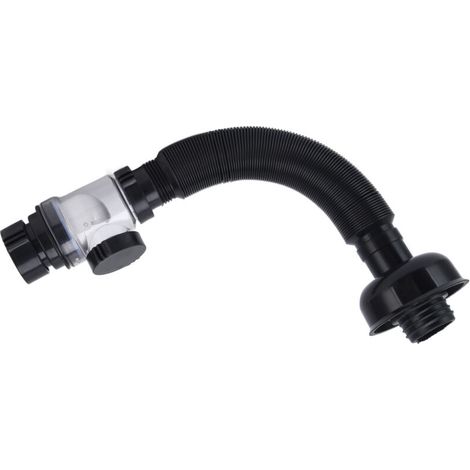 Flexible Pvc Drain Hose For Kitchen And Bathroom Sink, Multi-functional Black Wash Basin Pipe