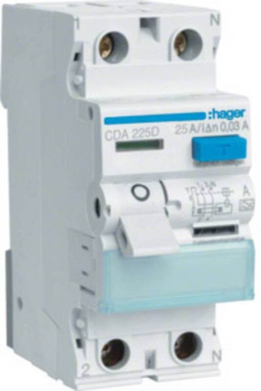 [neuwertig] B-ware Hager Cda225d Fi-schutzschalter 2polig 25 A 0.03 A 230 V/ac, 400 V/ac