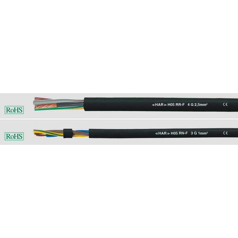 [neuwertig] B-ware Helukabel Gummischlauchleitung Kabel H05rr-f Leitung 4 G 0.75 Mm² Schwarz 100 M