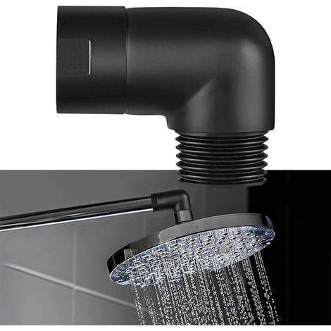 Black Brass Shower Elbow G1/2 90° Male/female Thread For Hand Shower And Overhead Jet
