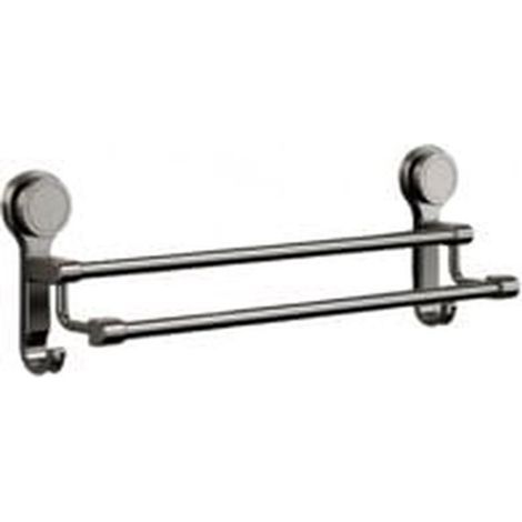 Suction Cup Towel Rack With 2 Bars, 50 Cm Wide, For Bathroom, Shower, Kitchen And Glass Door