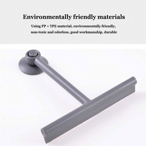 Glass Shower Squeegee. Wiper With Suction Cup. 15 Mm Soft Contact Surface. Removable Suction Cup. Bathroom. Kitchen. Living Room
