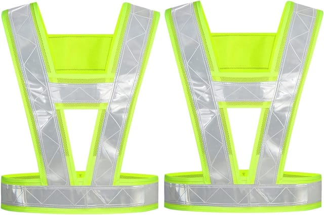 Fluoreszierende Sicherheitsweste2, reflektierende Sicherheitsweste, fluoreszierende Weste, Warnweste, 360 Grad hohe Sichtbarkeit, Biker, Fahrer,