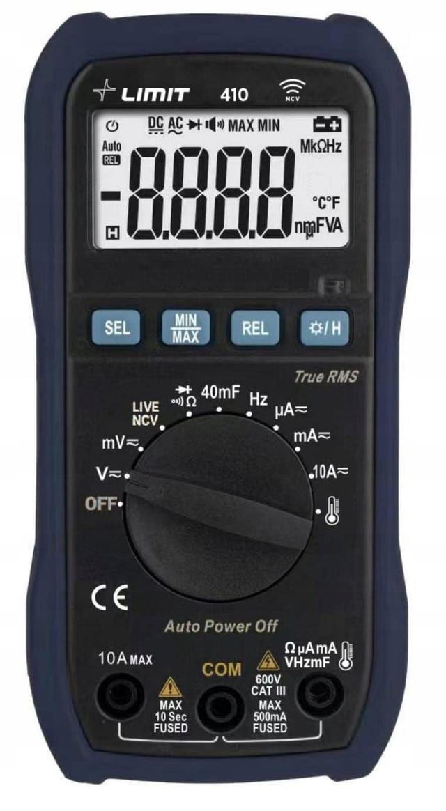 Limit DM 410 Kompakt-Multimeter mit beleuchtetem LCD-Bildschirm